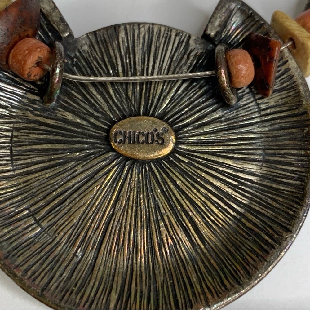 Chicos 12” Dual Round Shell With String Of Chip S… - image 4